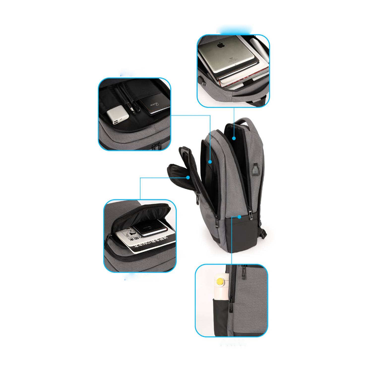 Leisure Oxford Computer Backpack With Usb Charging Port 4
