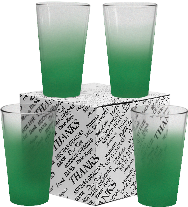 16 oz. Mixing Glass Thank You Set 25