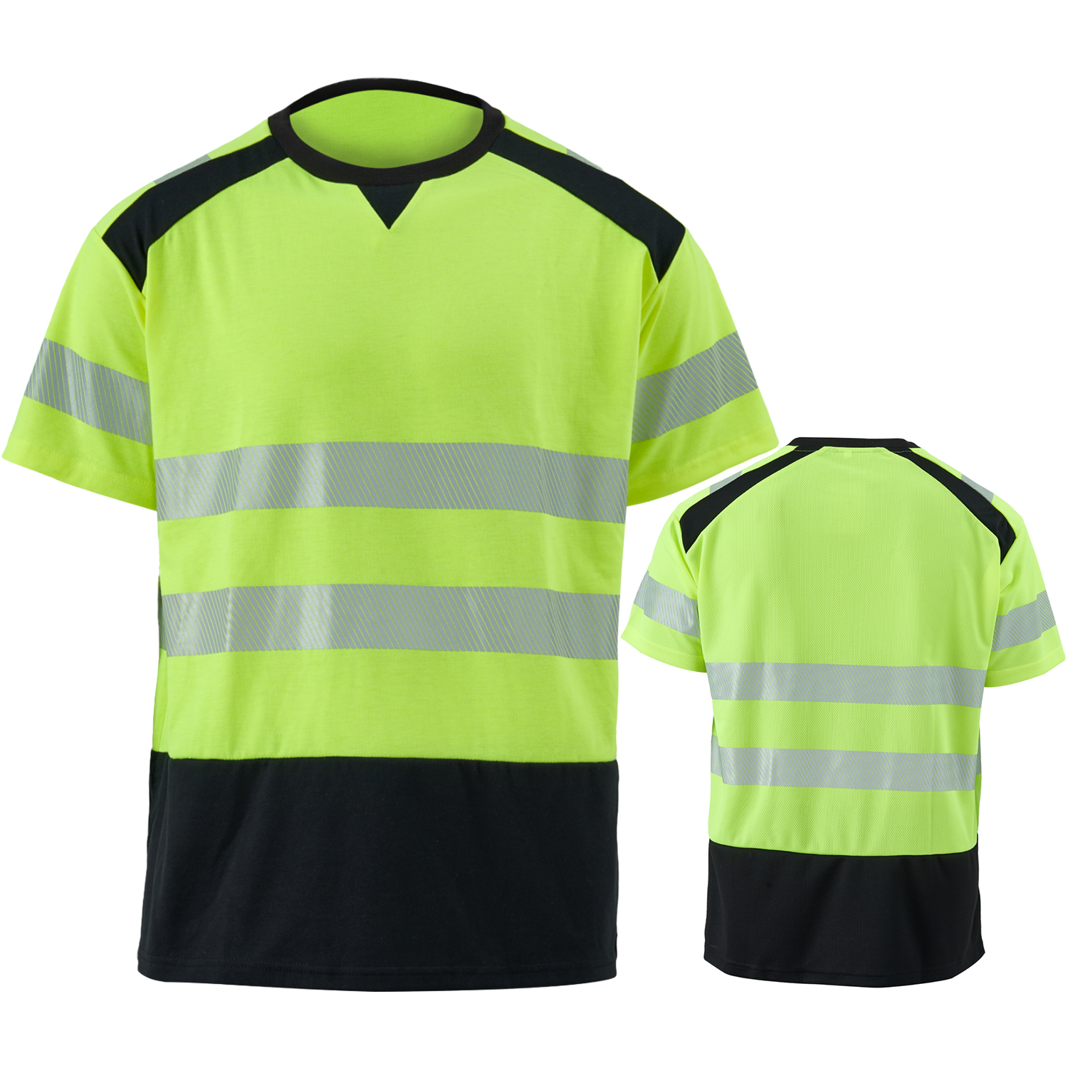 3.8 Oz. Polyester Class 3 Color Block Safety T-Shirt With Segmented Tape 2