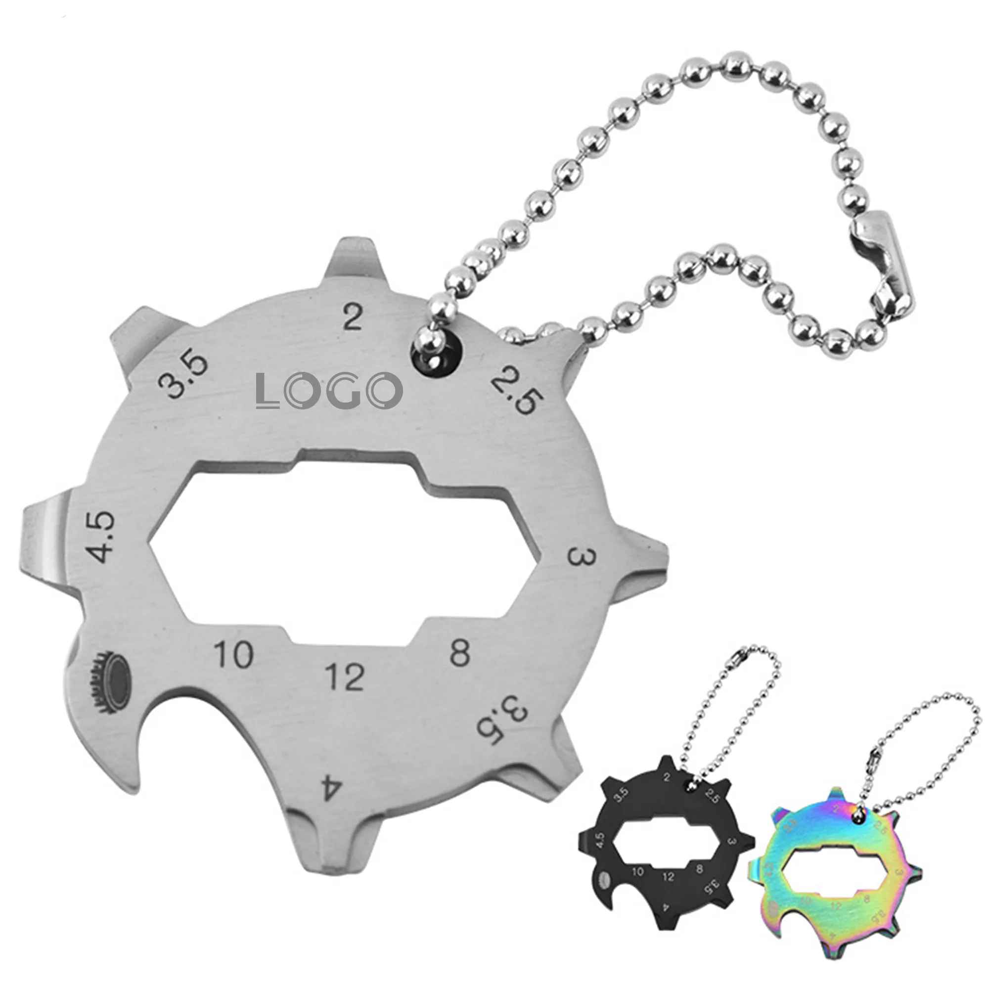MOQ 20 11-in-1 Stainless Steel Multi-Tool Keychain 1