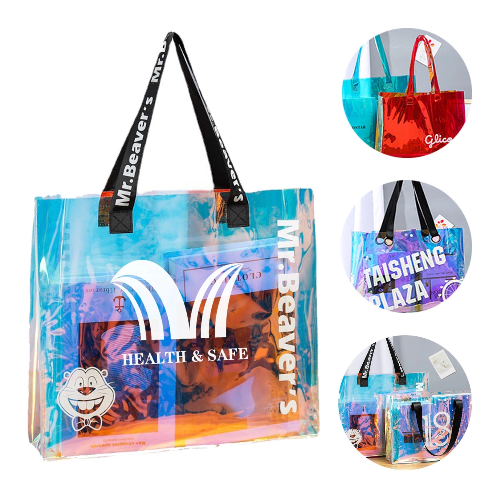 Pvc Laser Fashion Portable Shopping Bag 2