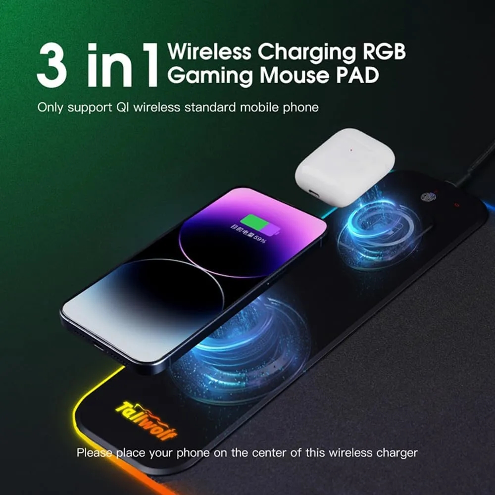 Magnetic Luminescent Wireless Charging Mouse Pad 10
