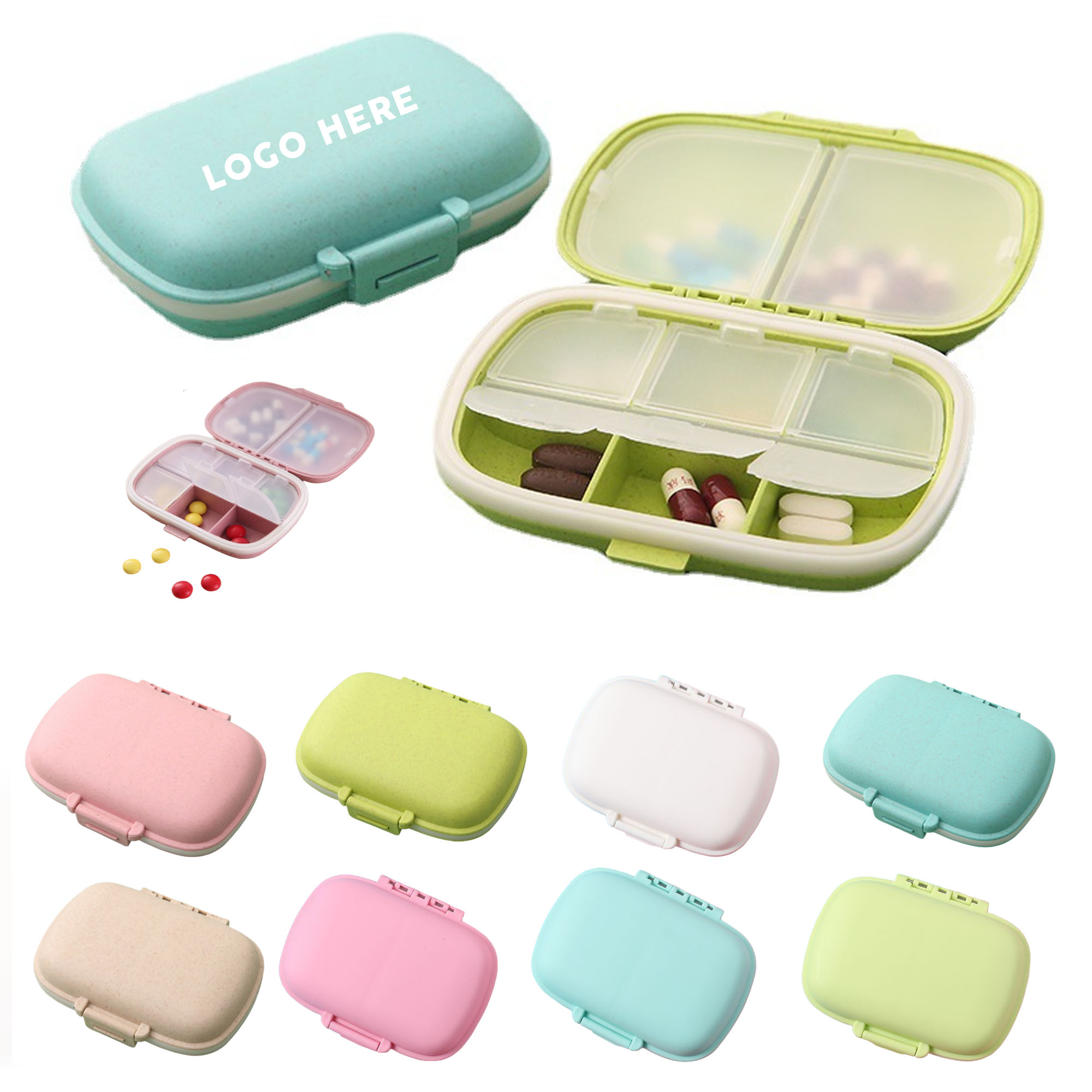 Portable Oval Two Layer Pill Box 2