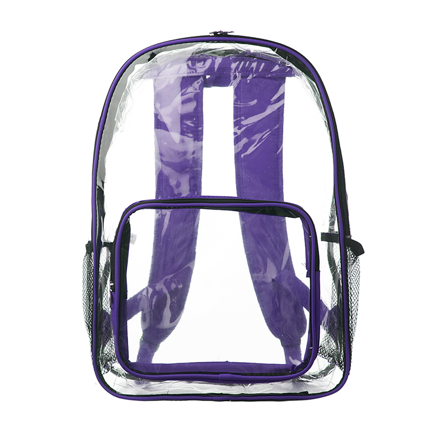 Clear PVC Backpack w/ Front Pocket - 13"W x 18"H 3