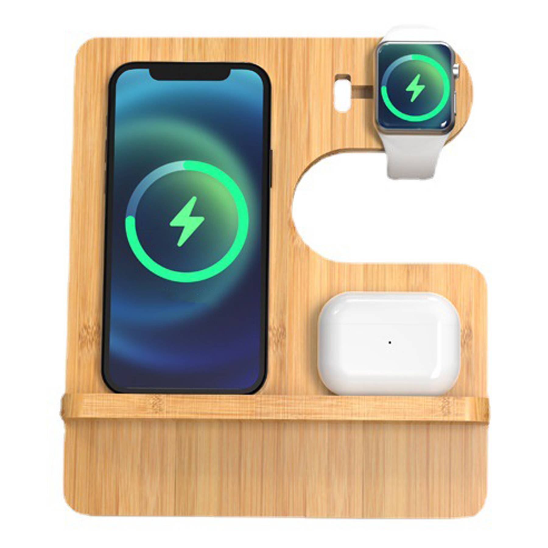 Bamboo 3 in 1 Wireless Charger 3