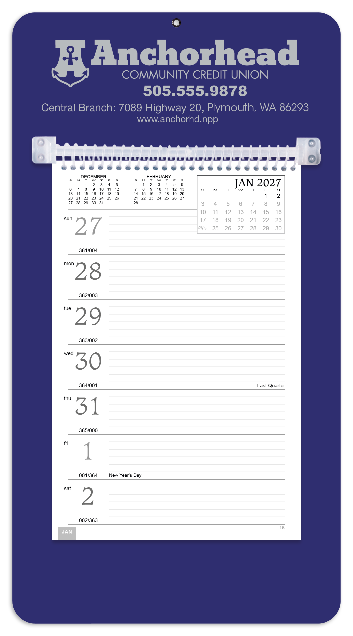 Triumph® Calendars Weekly Memo Calendar 84