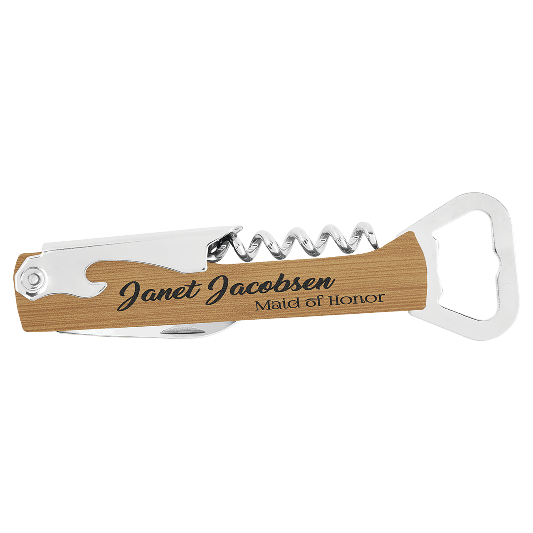 Laserable Leatherette Wine Bottle Opener 3