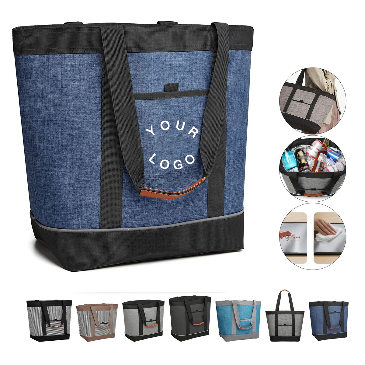 Durable Oxford Cooler Tote With Thermal Lining 6