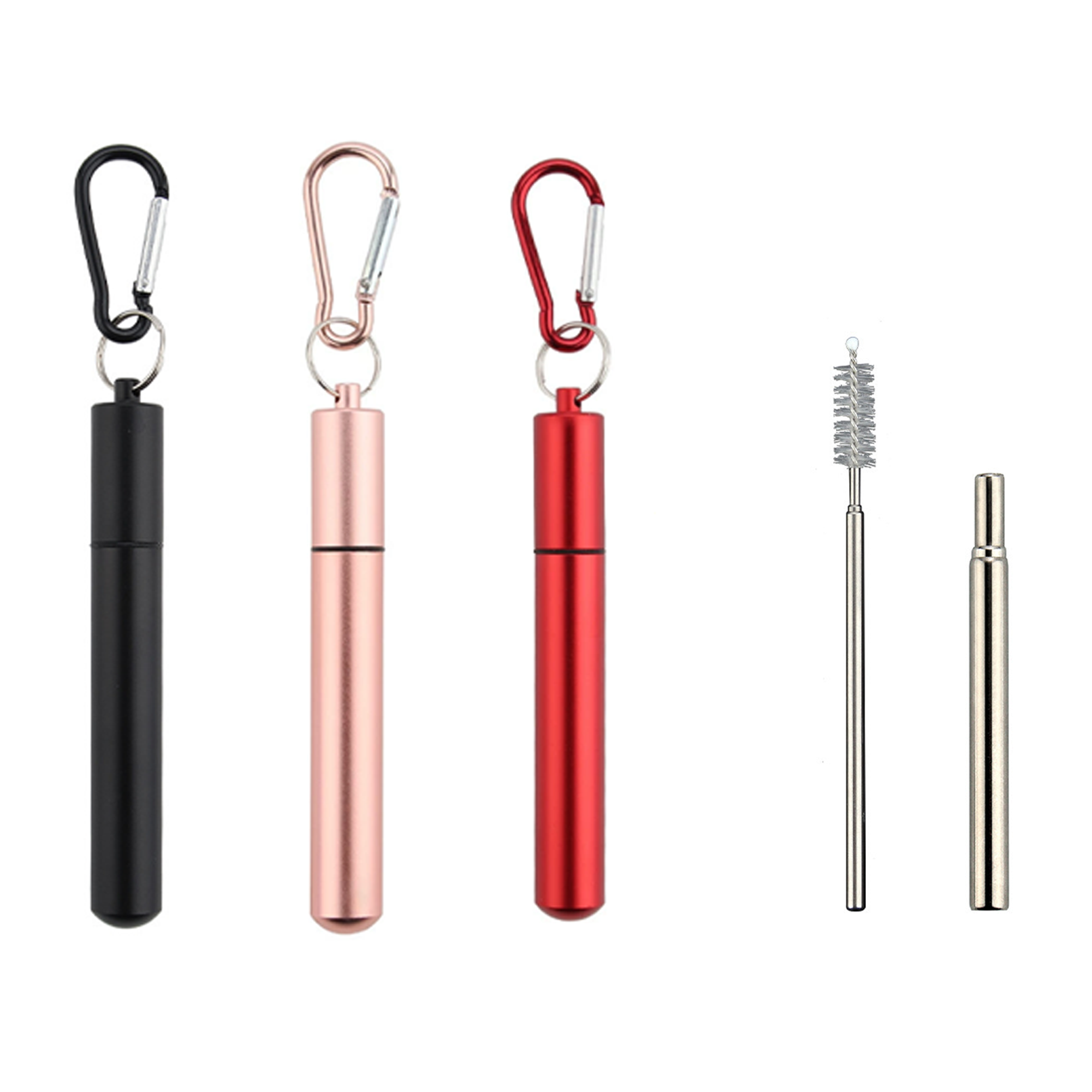 Stainless Steel Portable Telescopic Straw Metal Case 2