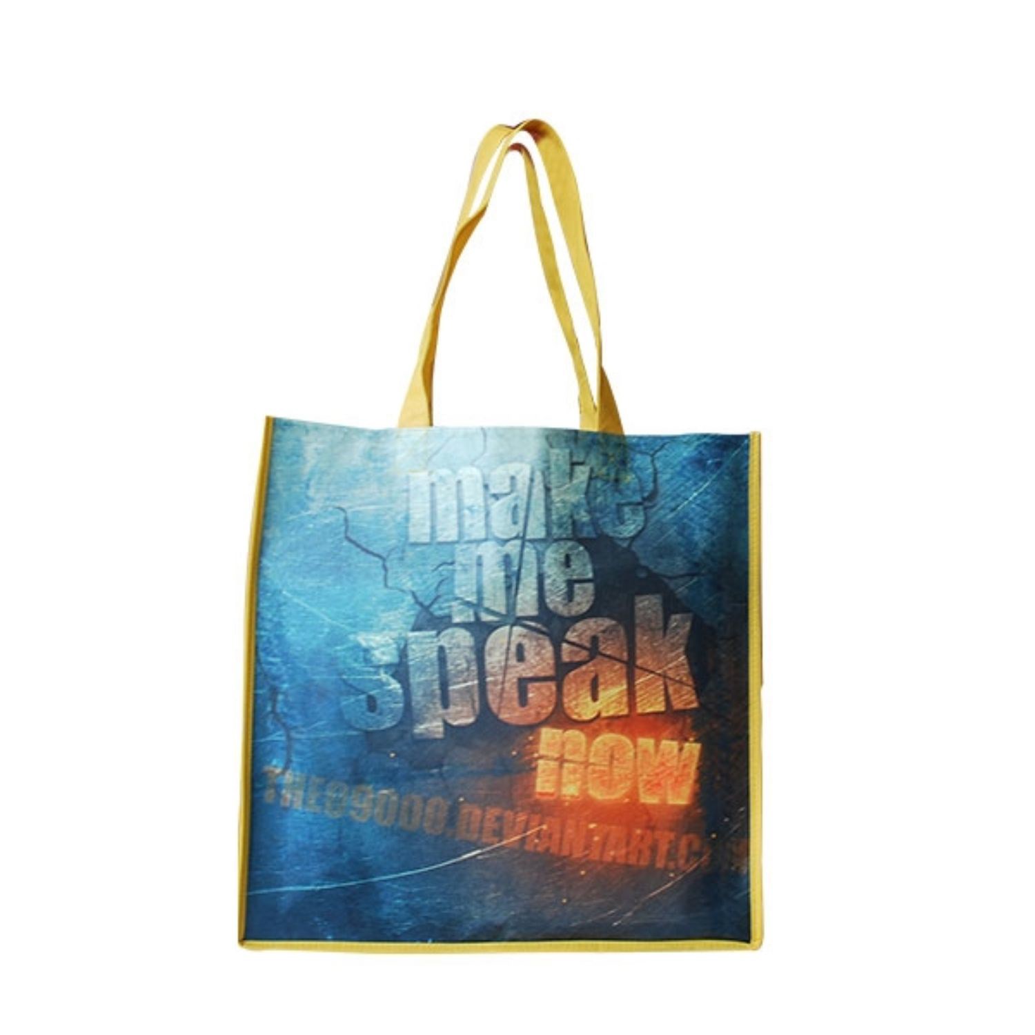 100 GSM Full Color wide Grocery Tote Bag with 5" Gusset (13" x 13" x 5") 2