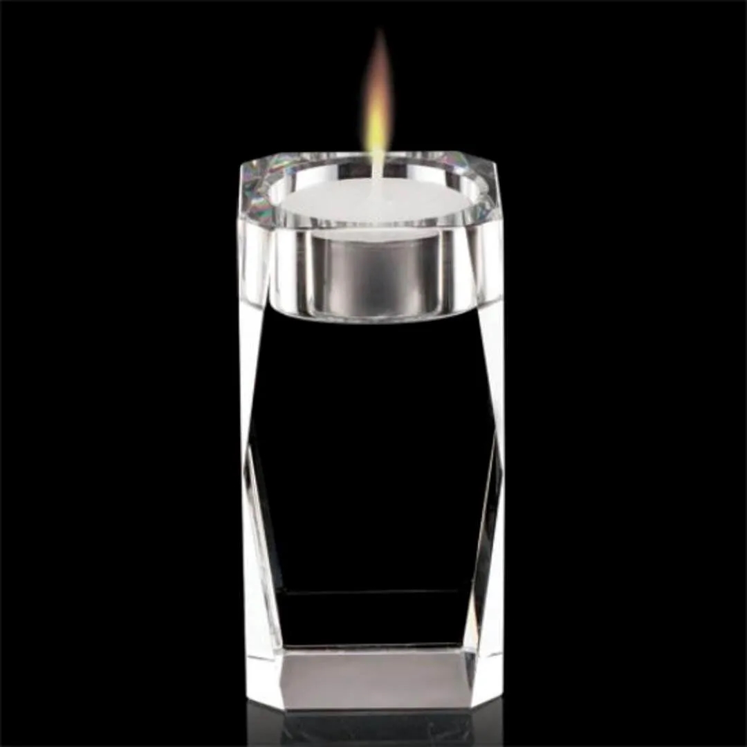 Bevelled crystal tealight holder 3