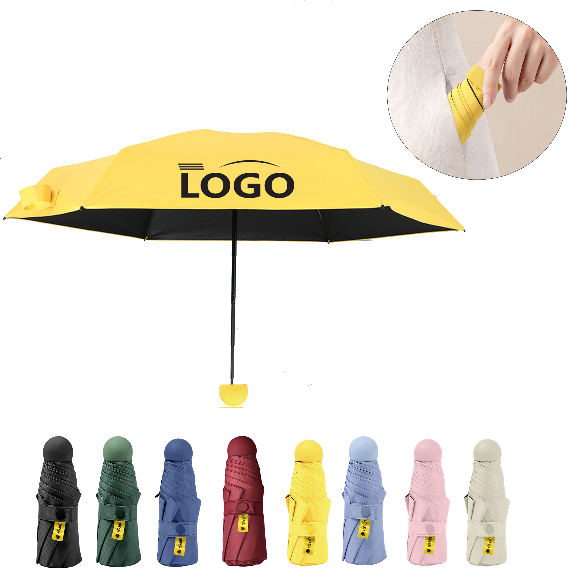 MOQ:10pcs Portable Pocket Umbrella 3