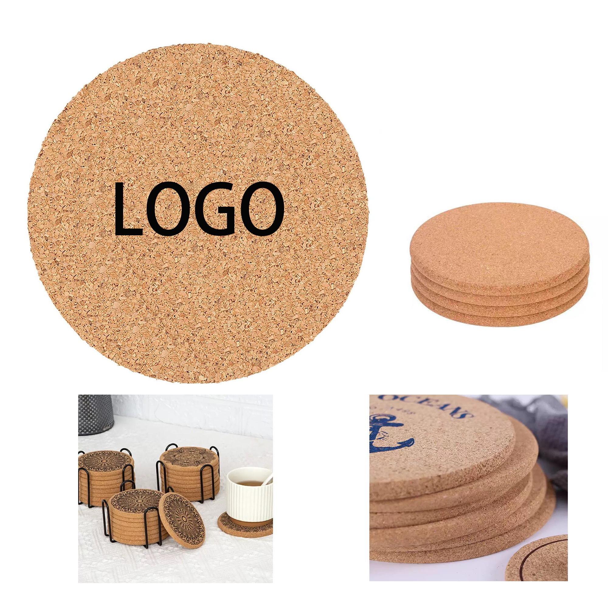 Customized Cork Coaster MOQ 10pcs 2