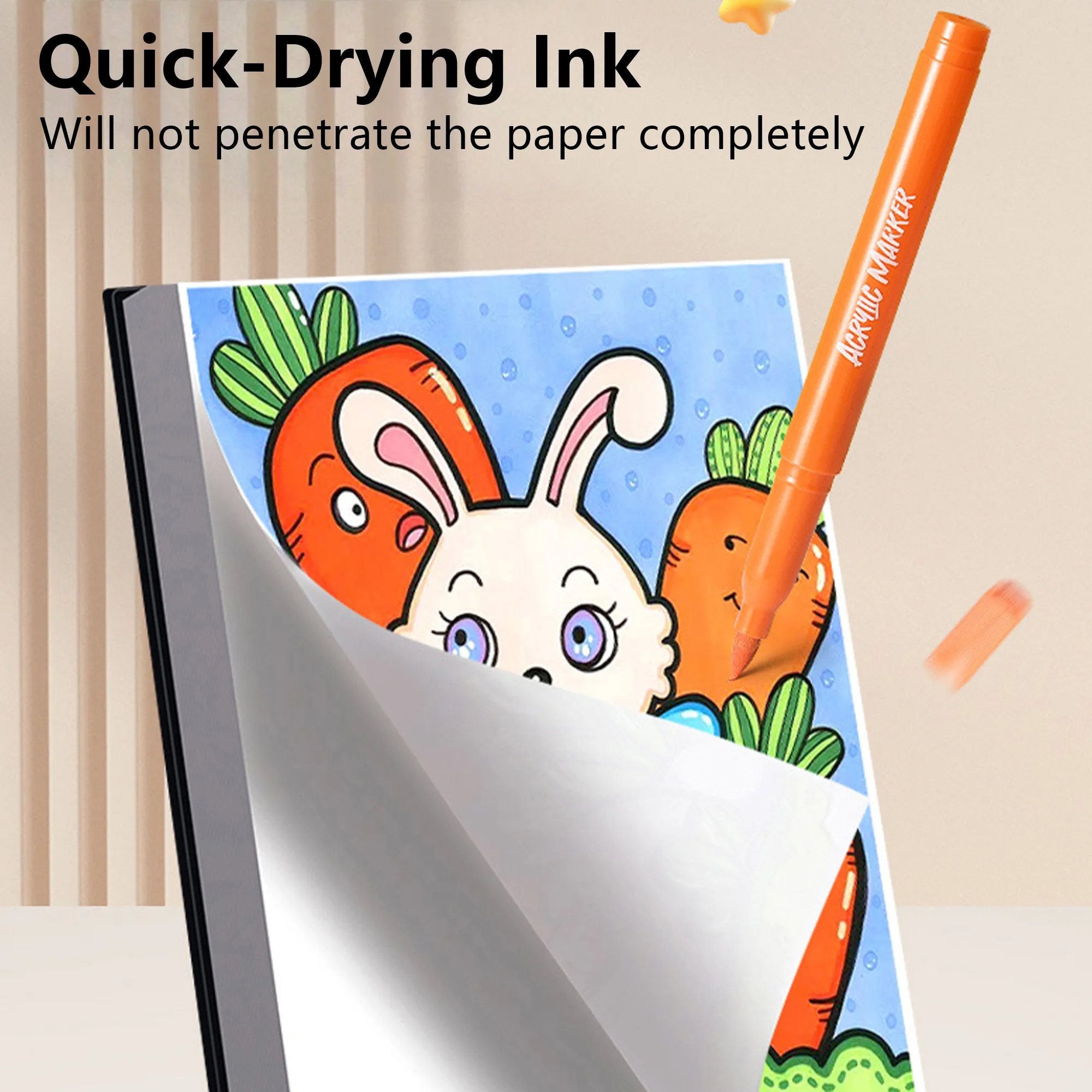 12 Color Washable Acrylic Markers Set Free Shipping 12