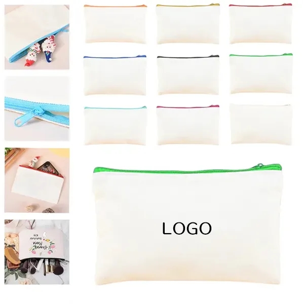 Eco-Friendly Canvas Zip Bag - Sustainable Reusable Pouch 4