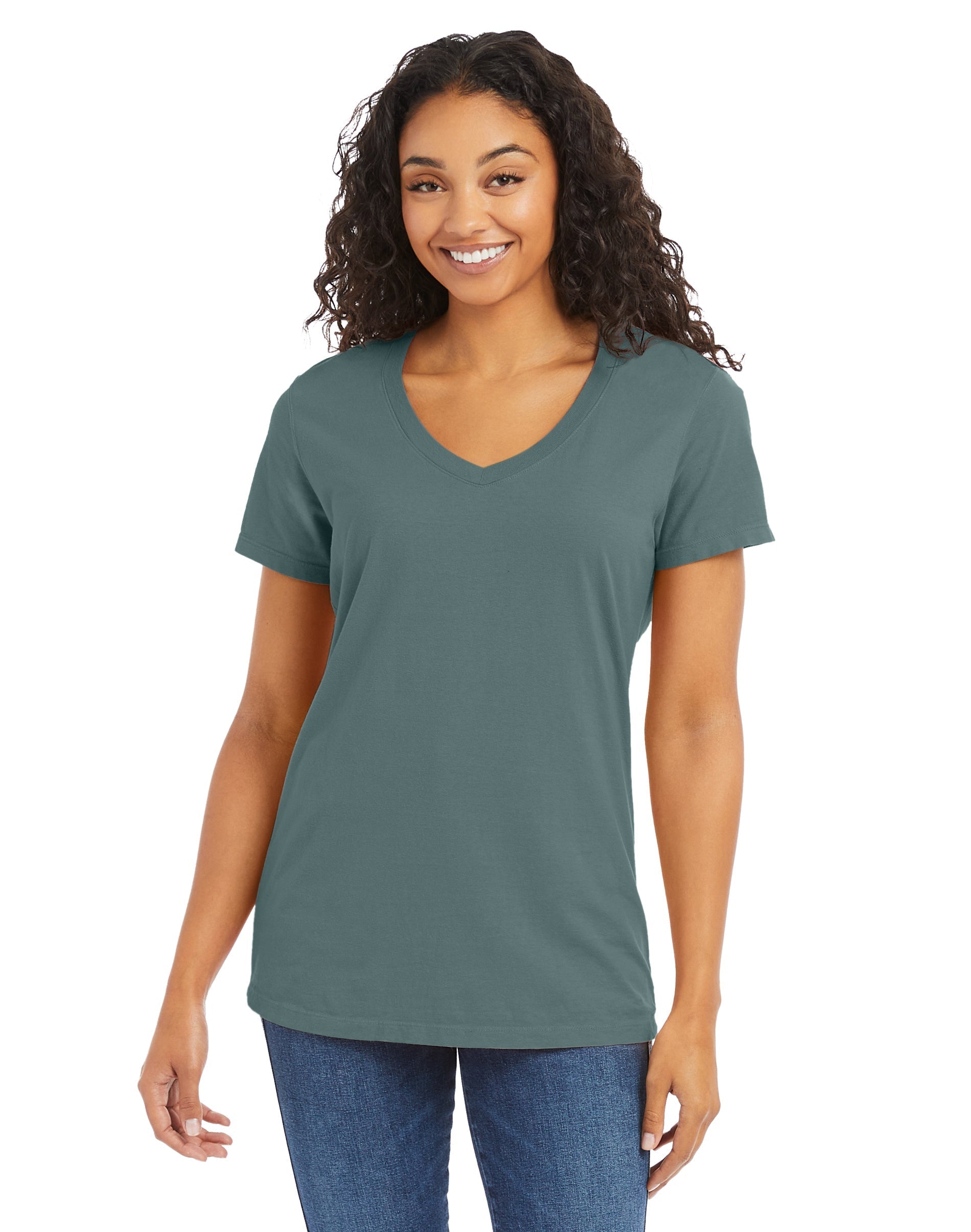 ComfortWash Ladies Short Sleeve V-Neck Tee 7