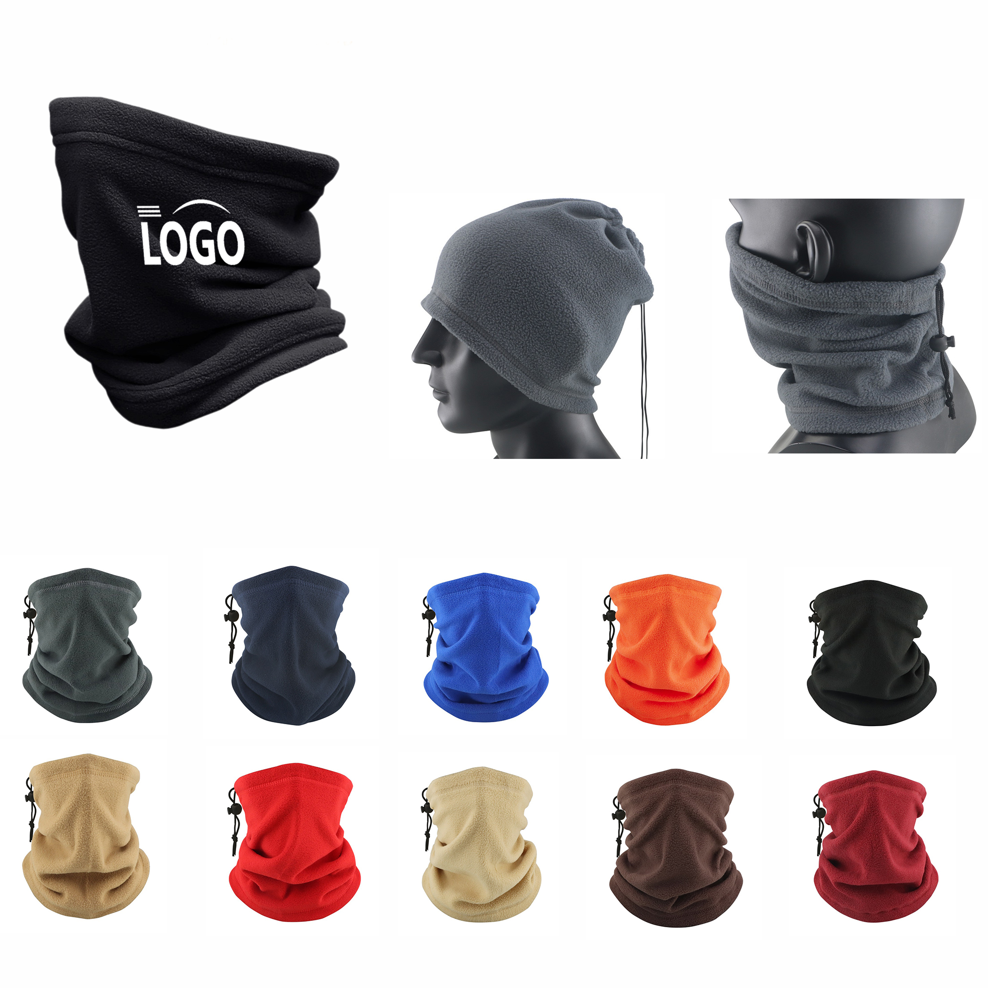 Winter Scarf Neck Warmer Gaiter MOQ 10pcs 2