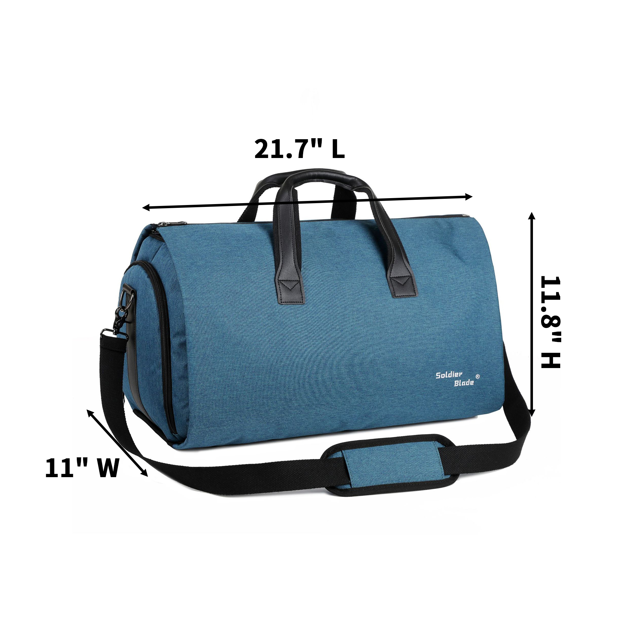 Convertible Oxford Garment Duffel With Detachable Shoulder Strap 45 Liter Capacity 2