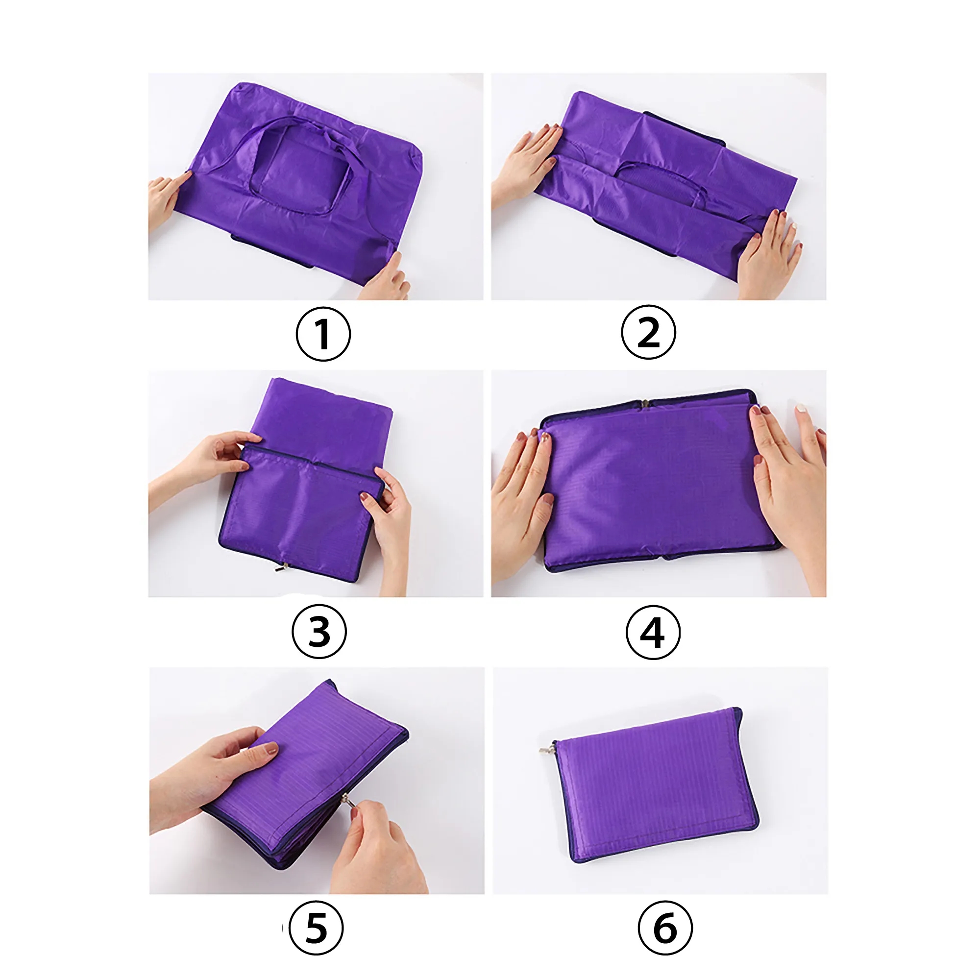 Portable Eco Tote Foldable Reinforced Shopping Bag Reusable 1
