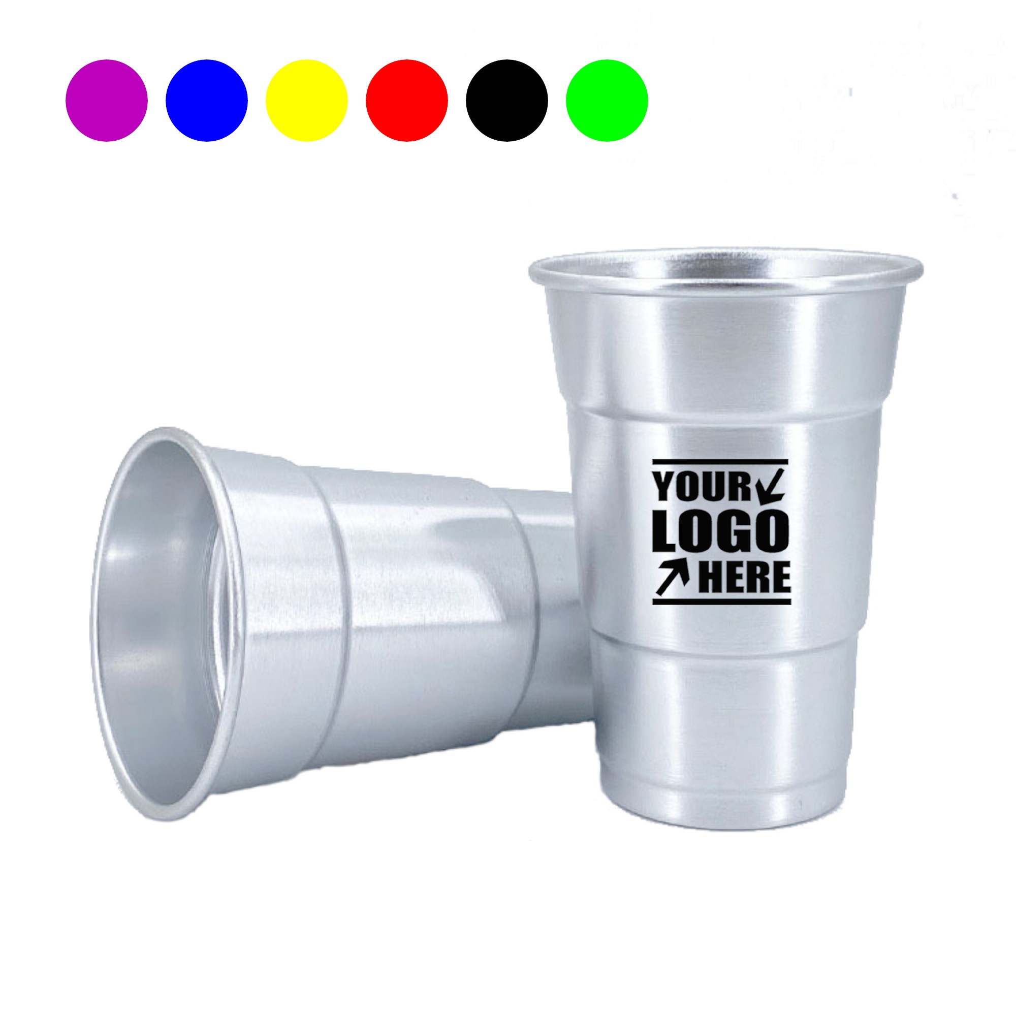 16 oz Customizable Stepped Aluminum Cup 2