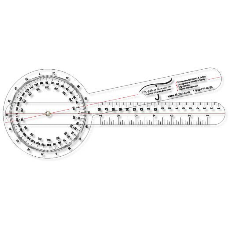 .040 Clear Plastic Stock Shape Goniometer (5"x19.875") 2