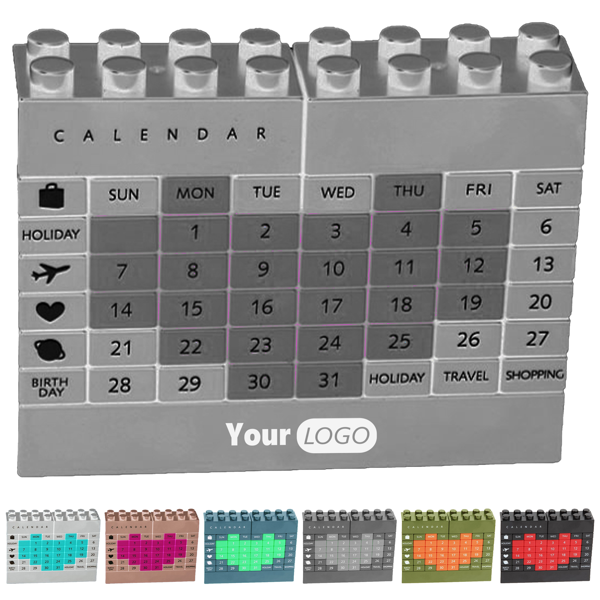 Plastic Customizable Block Calendar 1