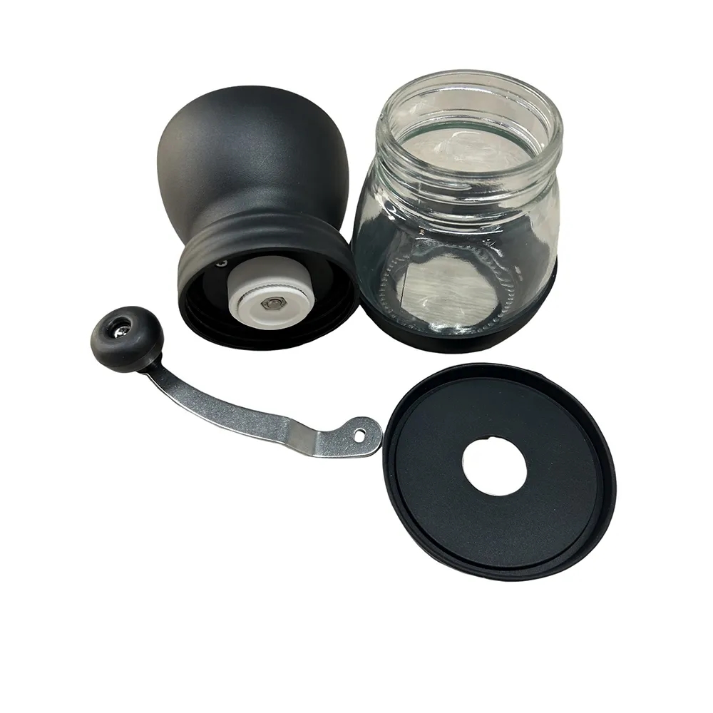 Manual Coffee Grinder Mill with Glass Jar 4