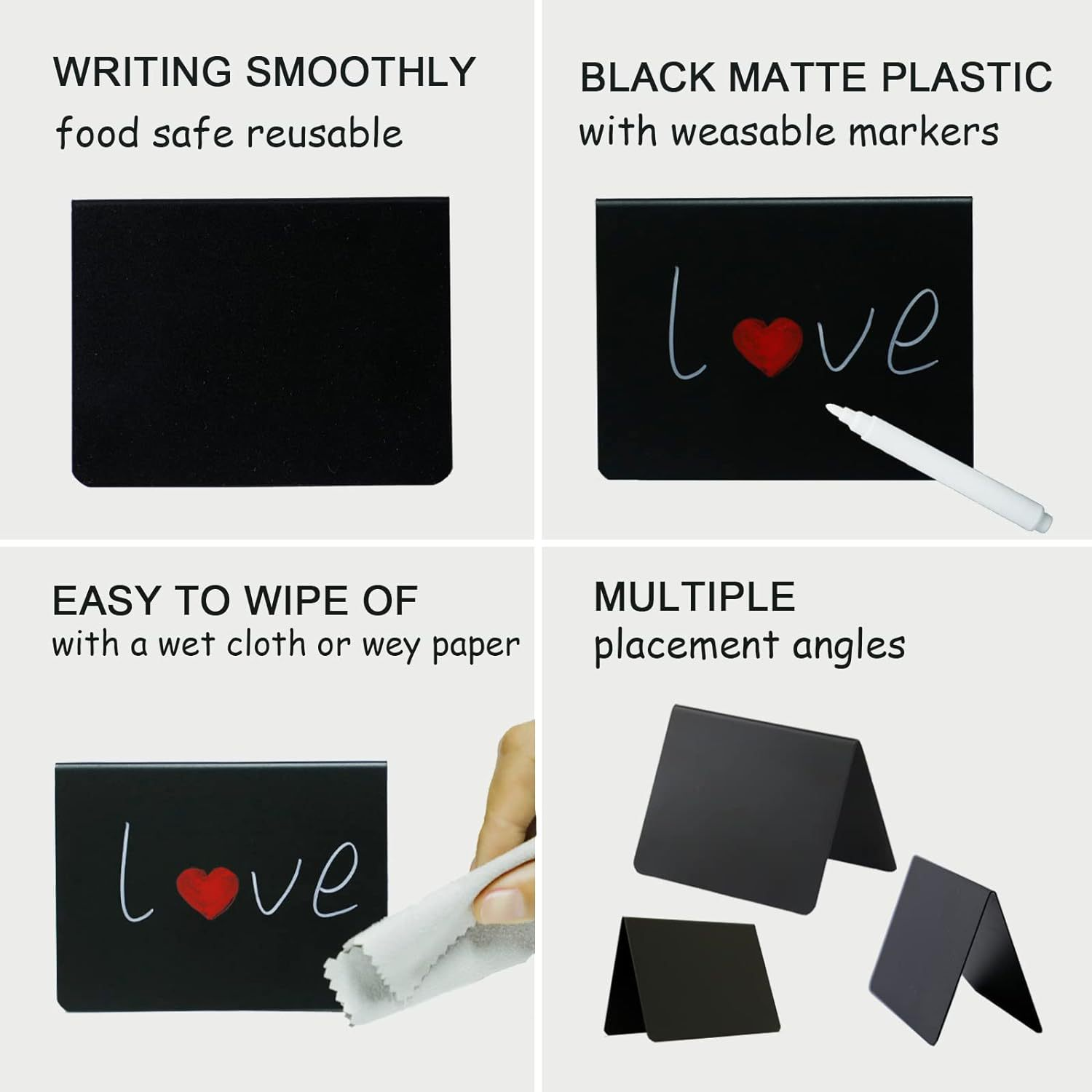 PVC V-Shaped Erasable Table Card 5