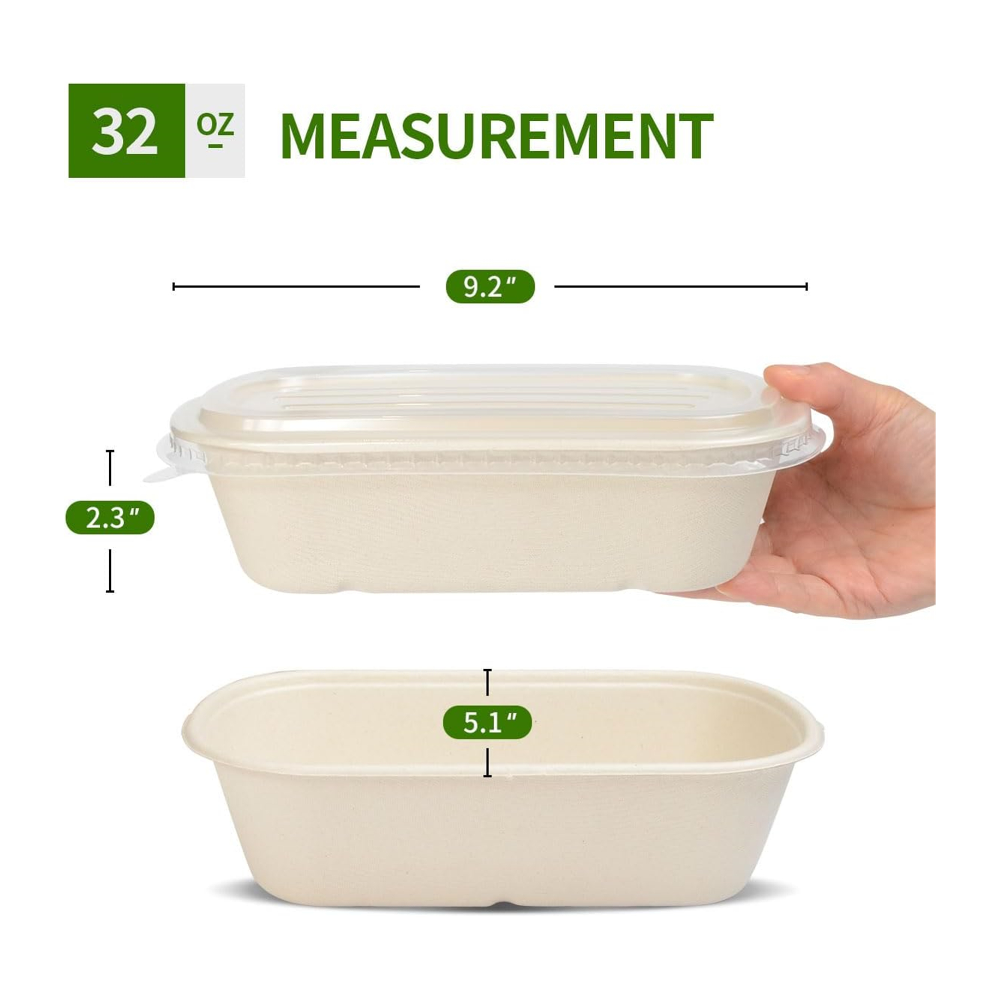 32 oz Large Paper Bowls With Lids 4