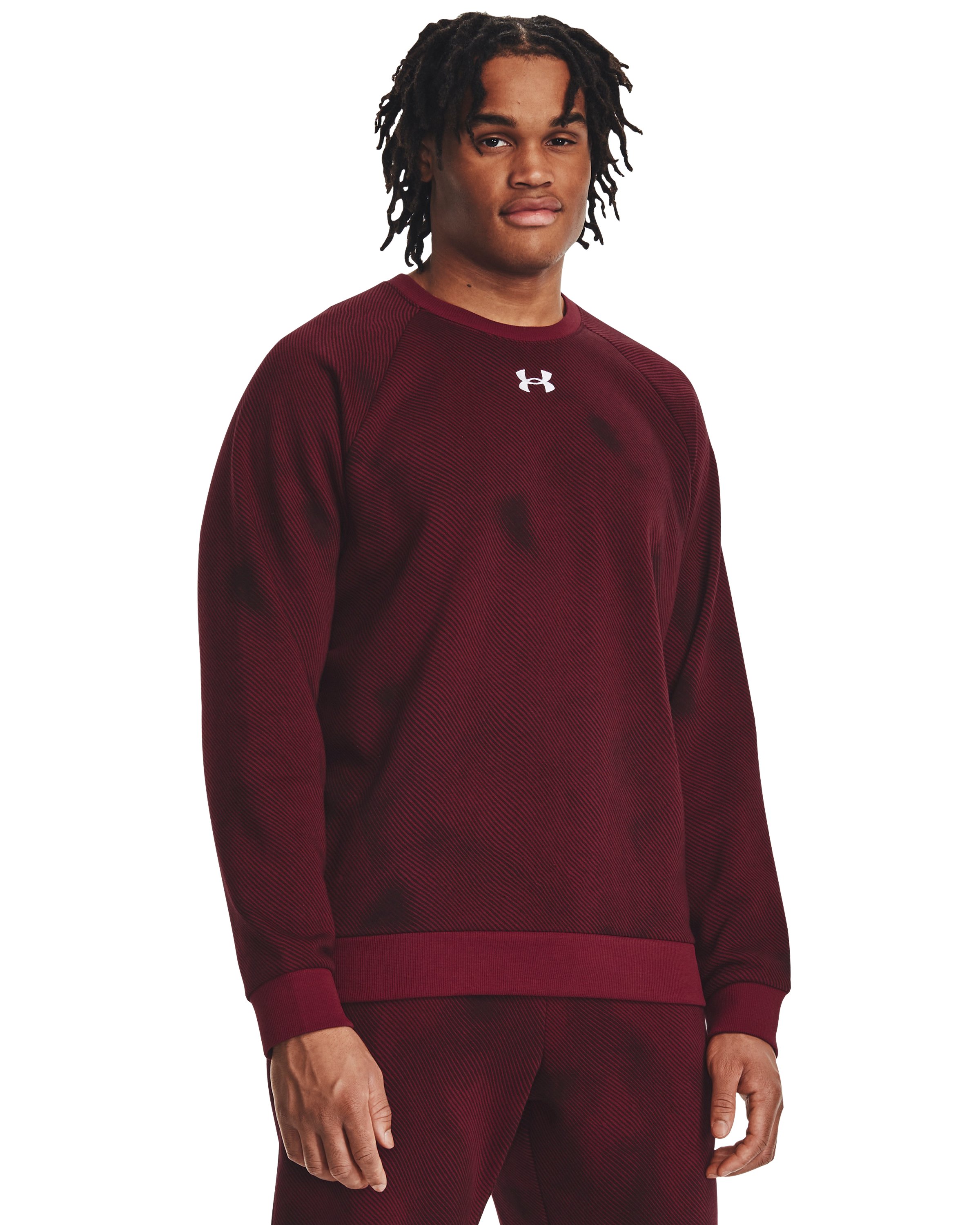 Men's UA Rival Fleece Printed Crew, custom hoodie or sweatshirt with logo imprint 2