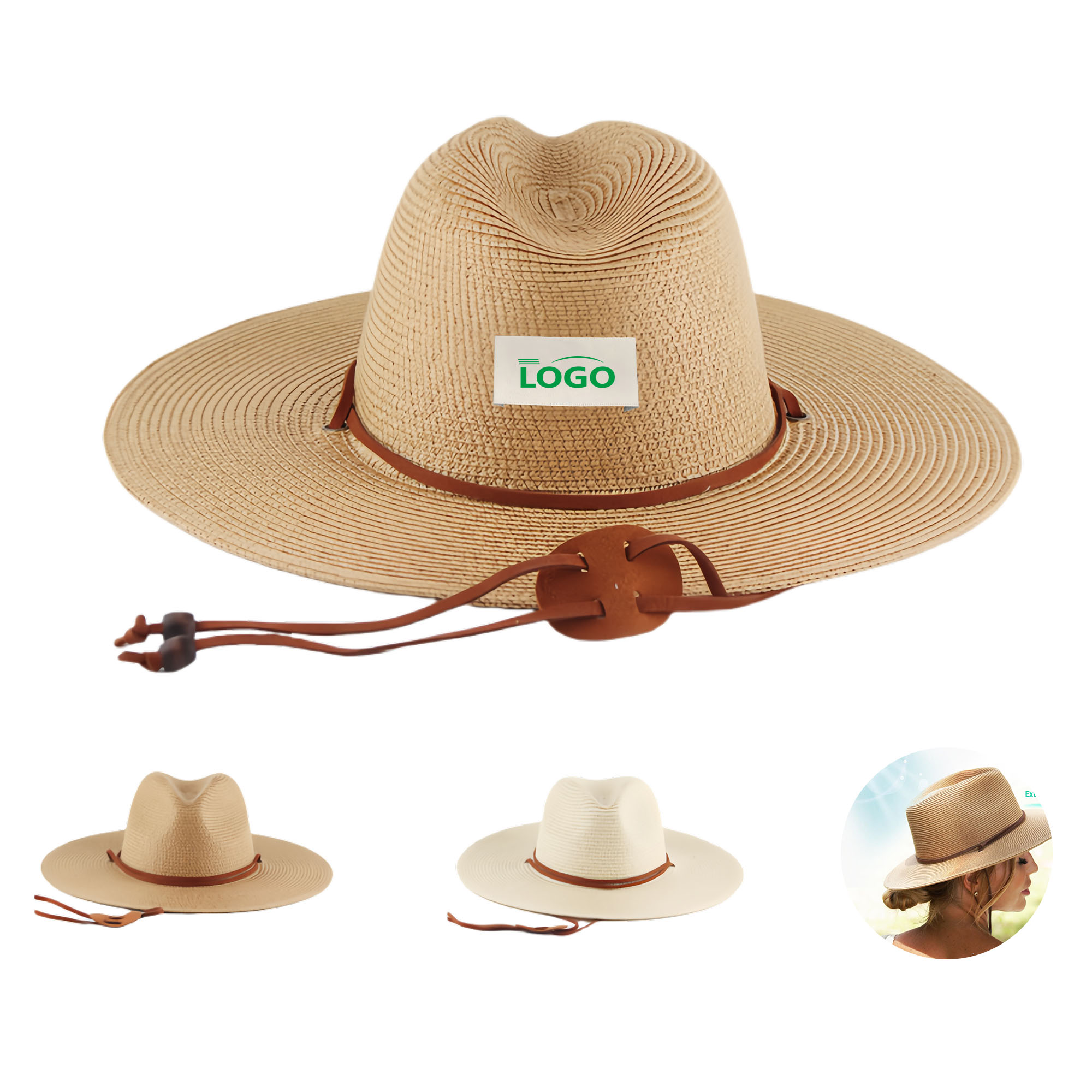 Women's Wide Brim Straw Sun Hat 5