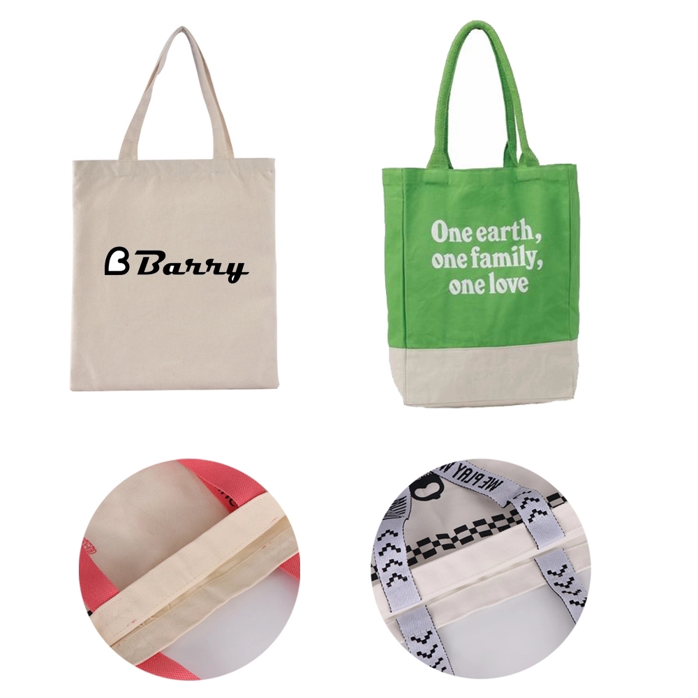 Two Tone Canvas Bag, custom tote bag with logo imprint 2