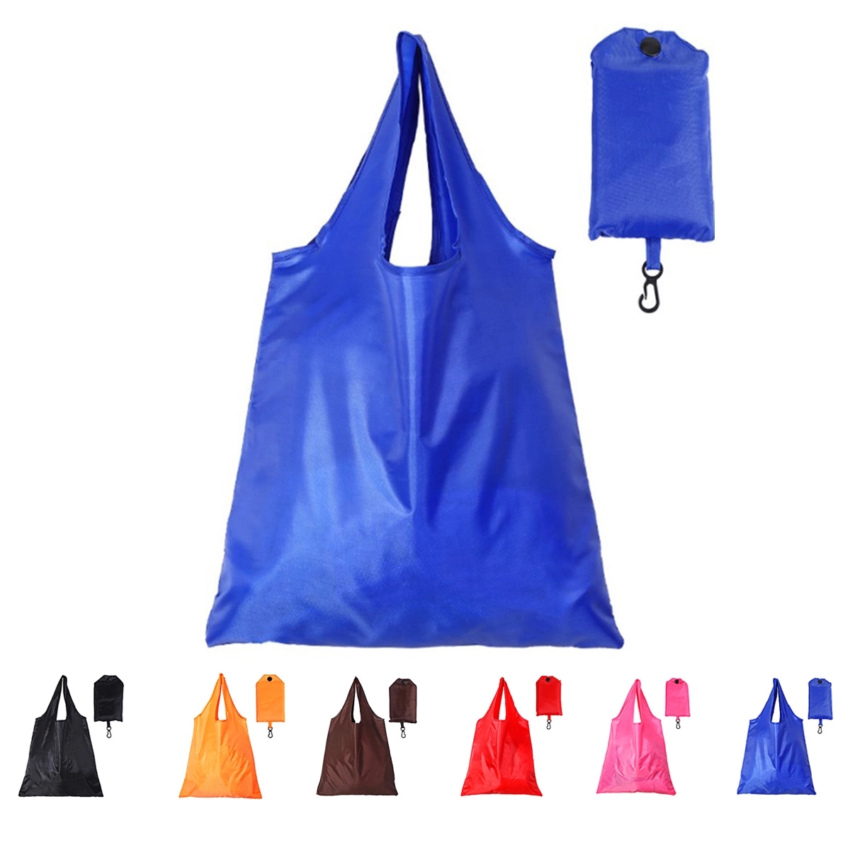 Foldable Grocery Shopping Tote Bag With Pouch, custom tote bag with logo imprint 4