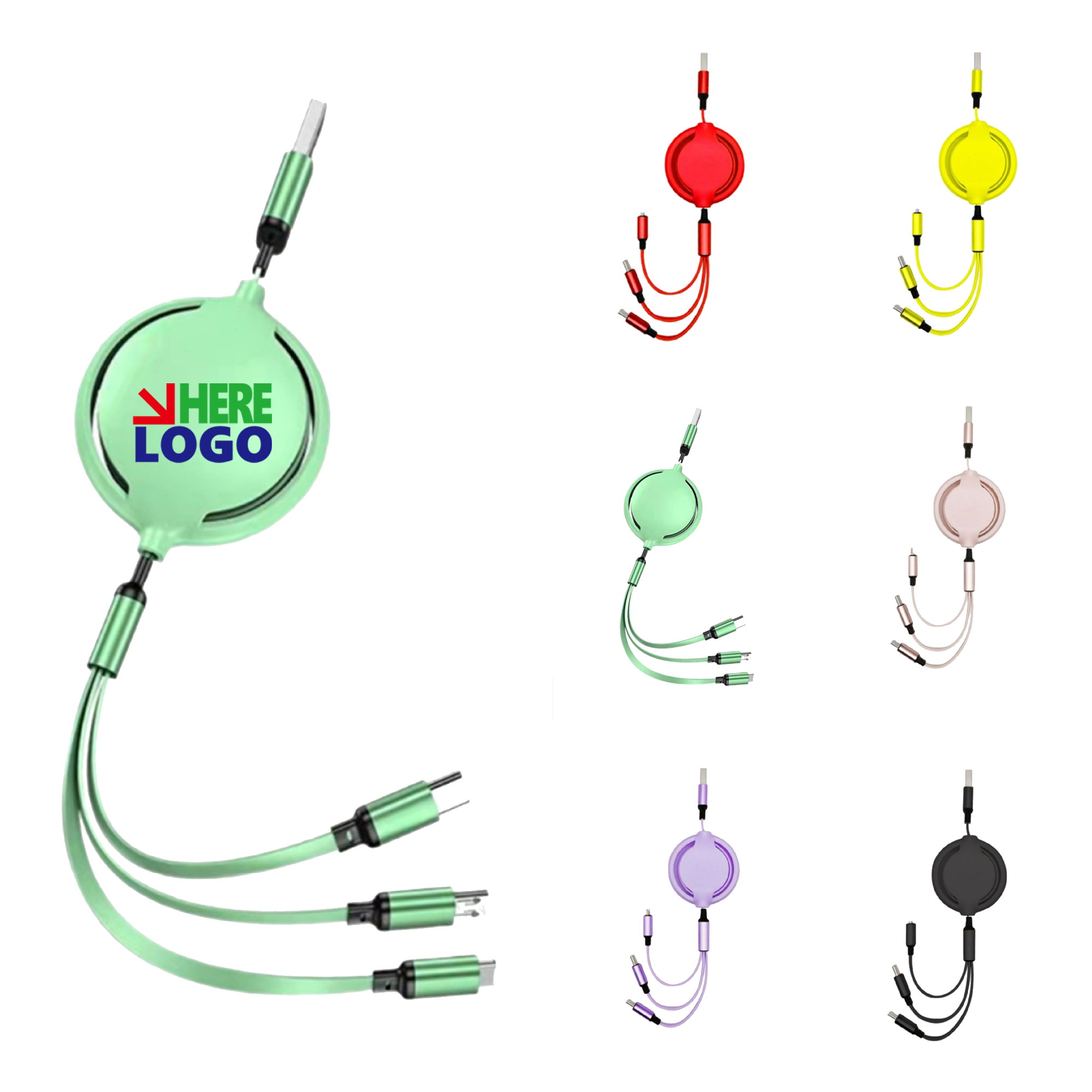 Three in one silicone data cable 2