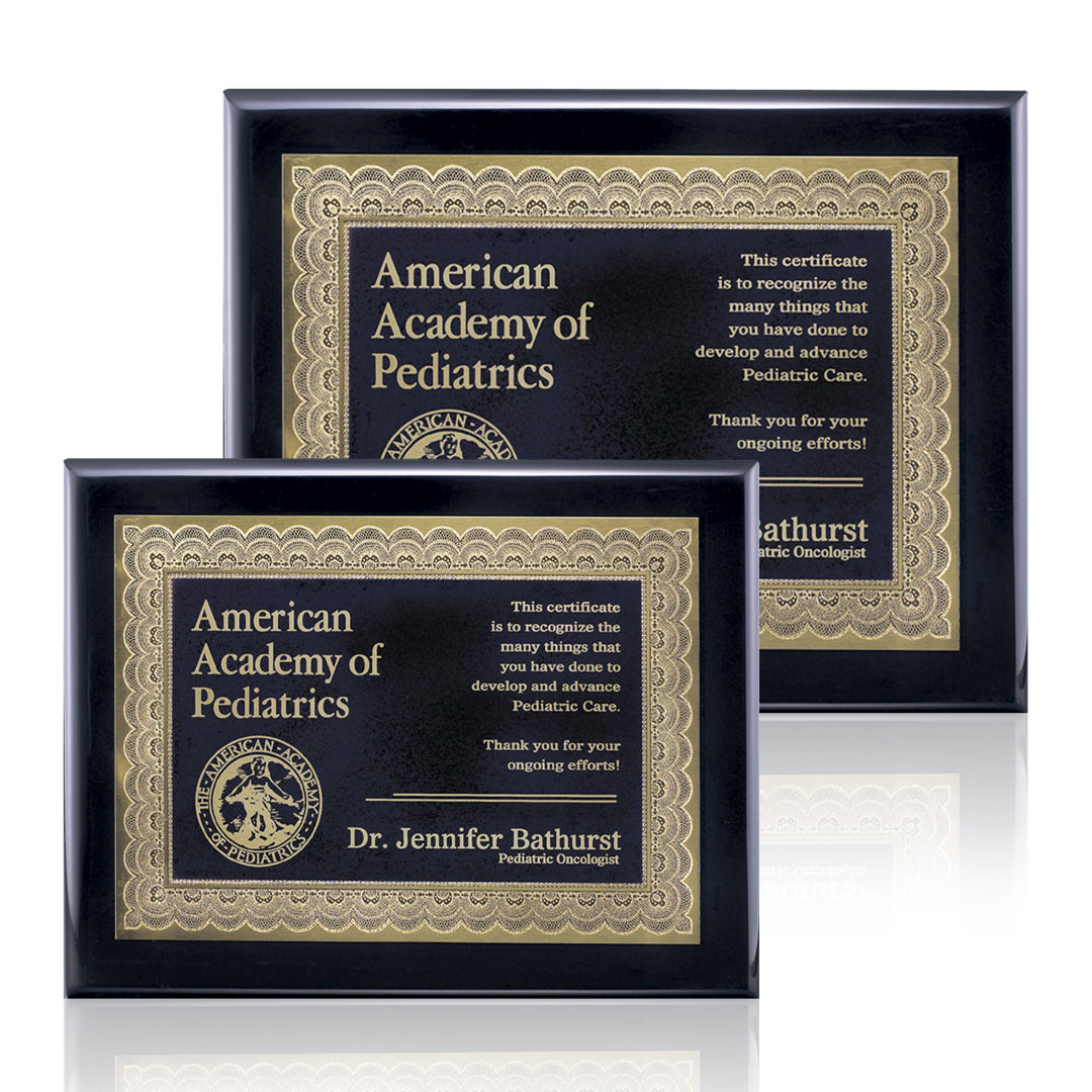 Oakleigh Certificate Plaque - Black Finish 5