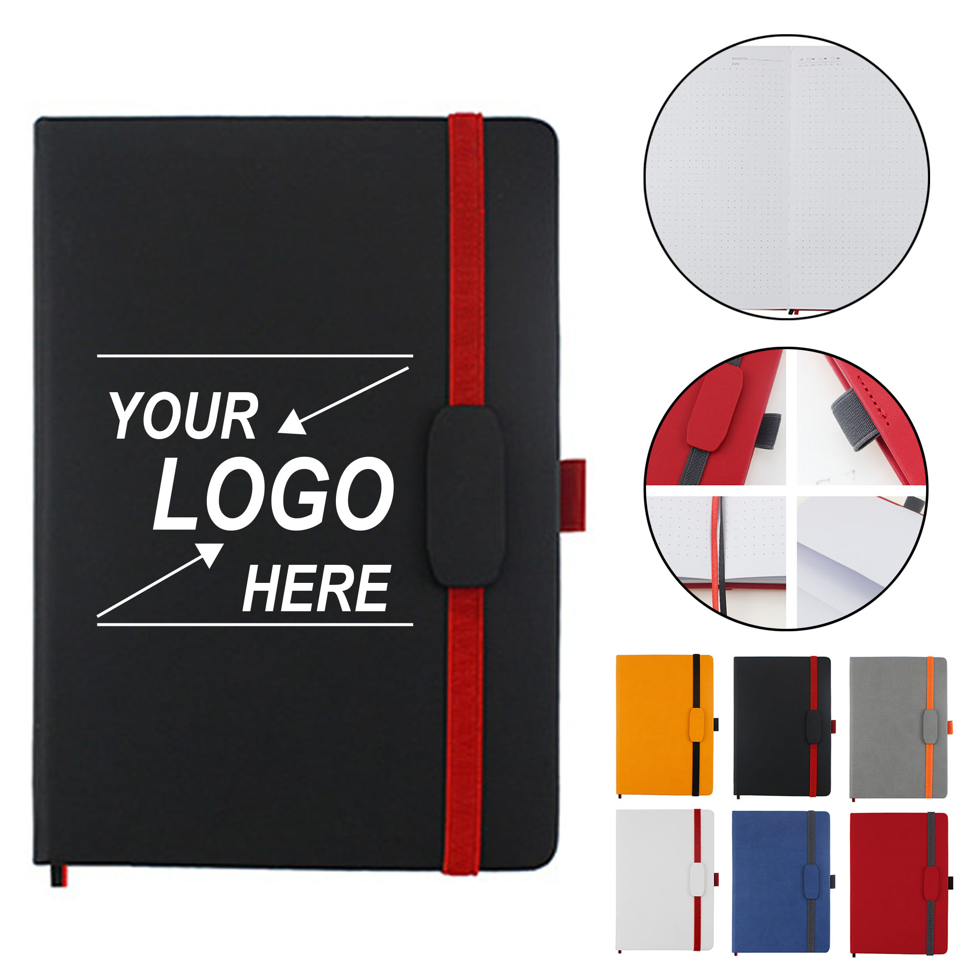 Custom Logo A5 Notebook PU Diary for Office Business Stationery Promotional Gift 6