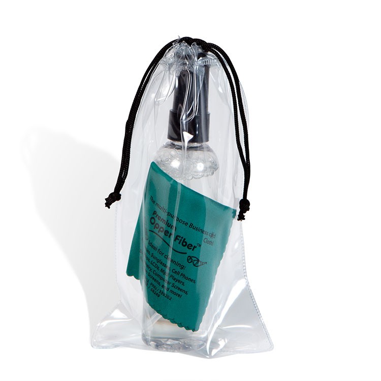 Ultra Opper Fiber® Clear Cleaner Kit In Drawstring Bag (4 Fl. Oz. Bottle)