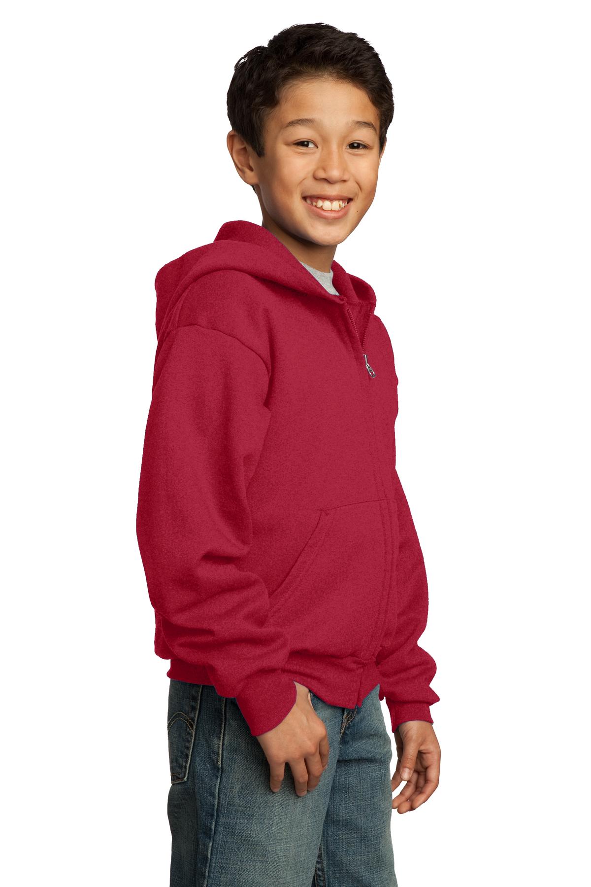 Port & Company® Youth Core Fleece Full-Zip Hooded Sweatshirt 76