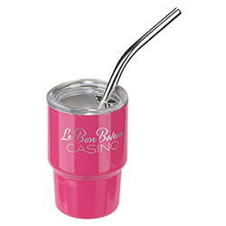 Mini Belmont 3 oz Double-Wall Stainless Steel Tumbler with Straw 4