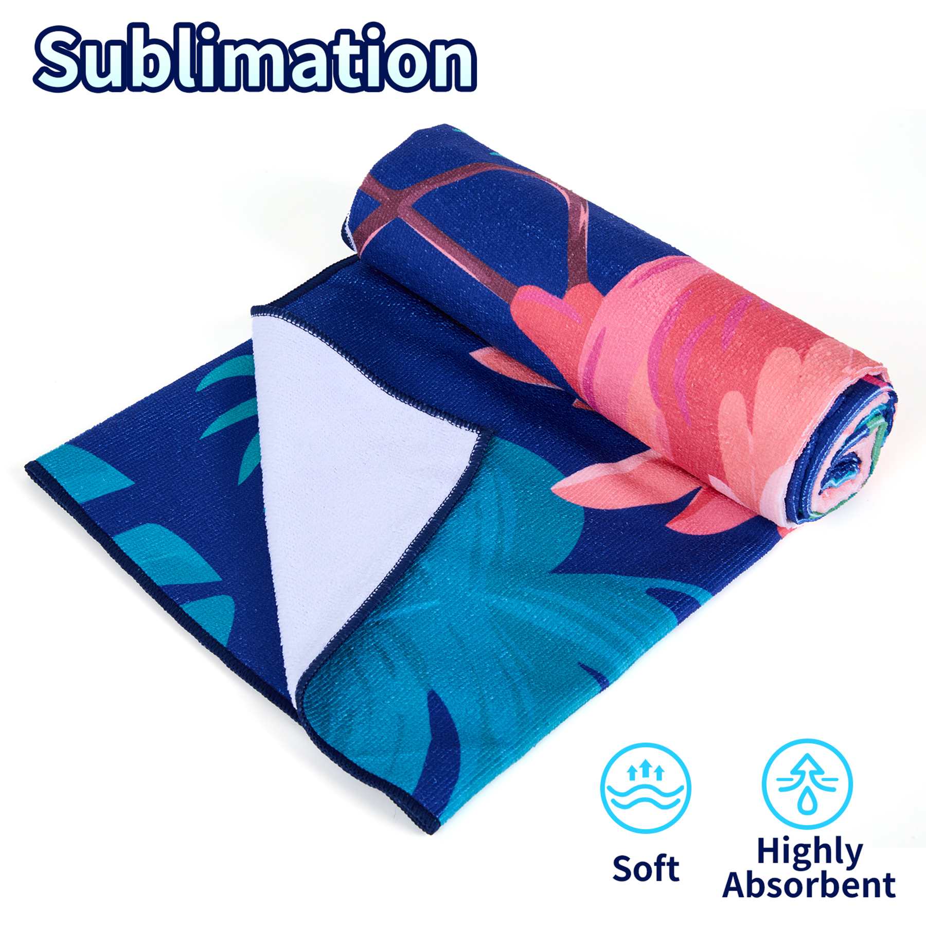 30" X 60" Microfiber Beach Towel: Dye-Sublimation 5