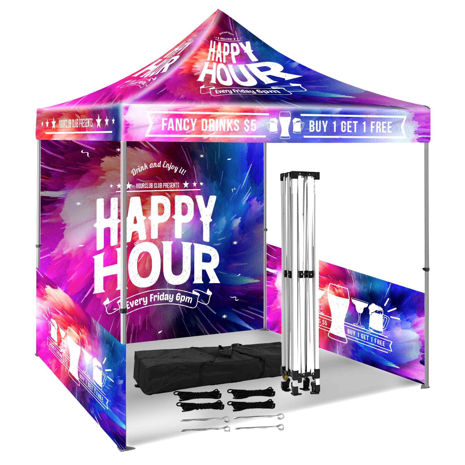 10'x10' Dye-Sublimation Canopy Tent 2