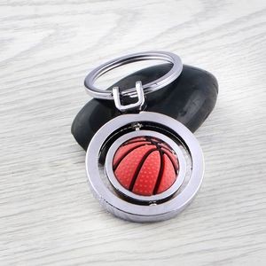 Rotating Soccer Shaped Keychains Plastic Keyring 2