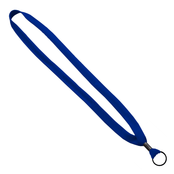 5/8" Polyester Shoelace Lanyard with Metal Crimp & Split-Ring 361