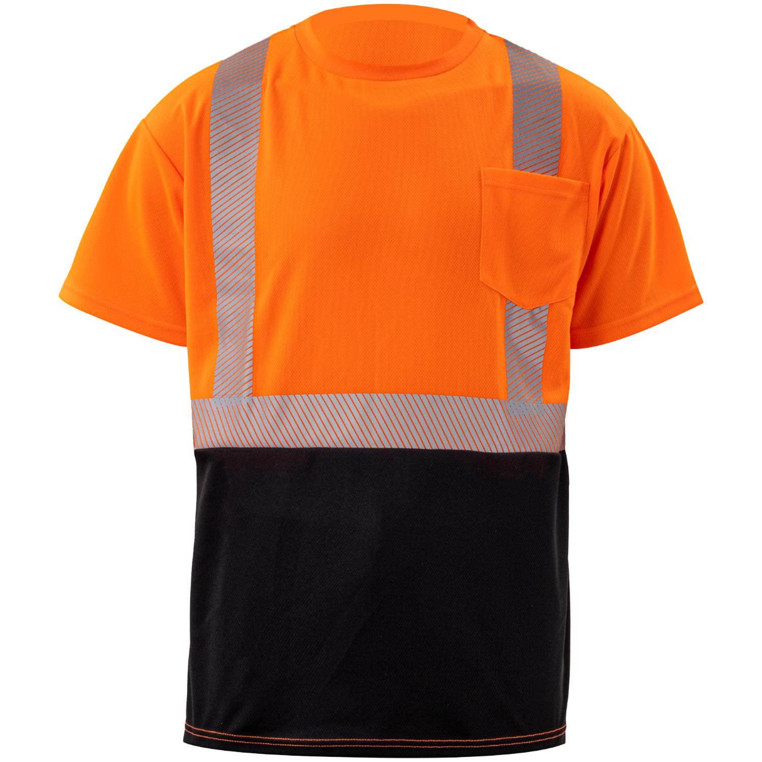 3.8 oz. Polyester Class 2 Color Block Segmented Tape Safety T-Shirt with Pocket 8