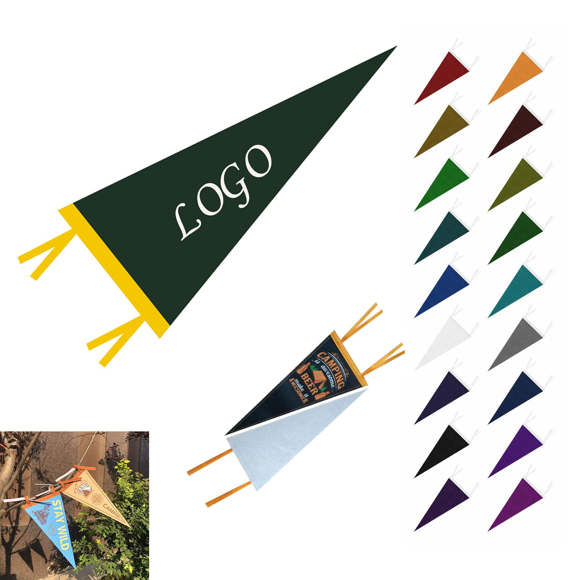 Triangle Felt Pennant Flag Banner 2