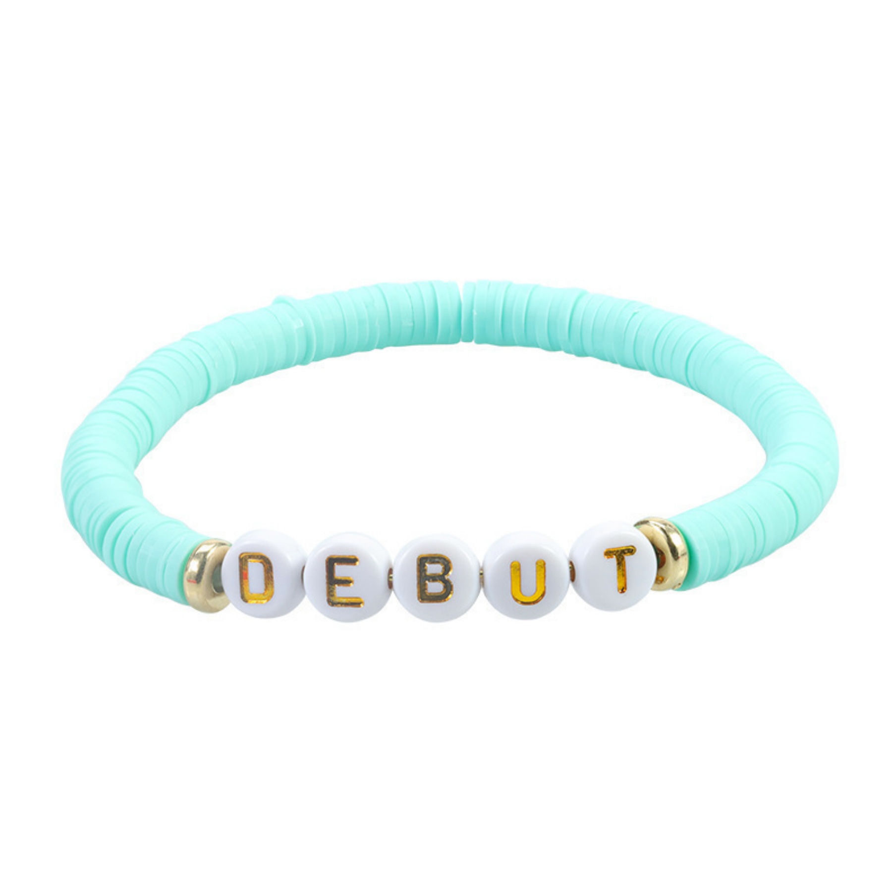 Handmade Bohemian Stackable Letter Beaded Soft Clay Bracelet 10