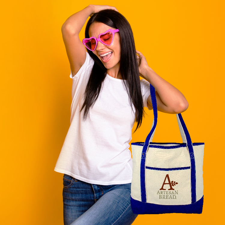 Colorful Cotton Boat Tote, custom tote bag with logo imprint 7