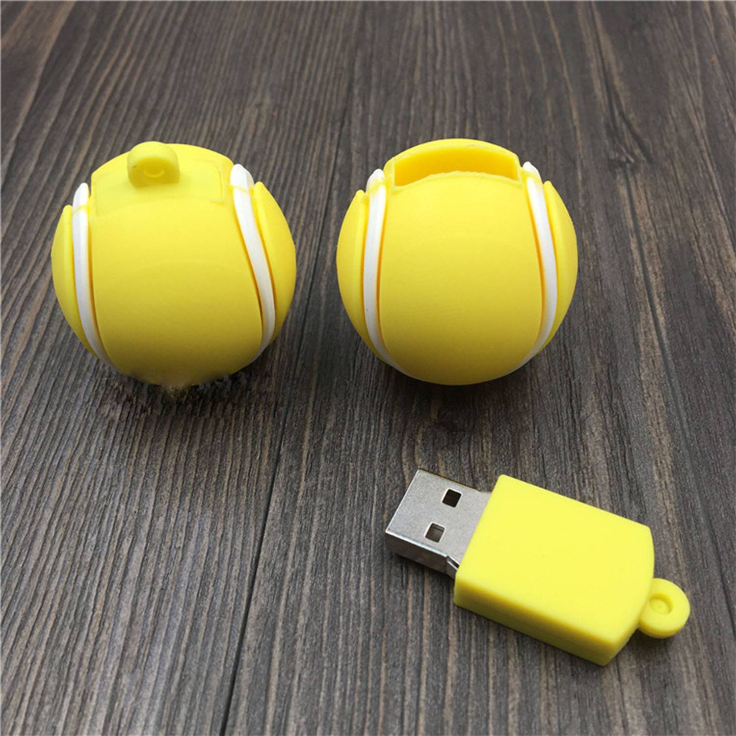 PVC spherical creative cartoon tennis U-disk 64GB 6