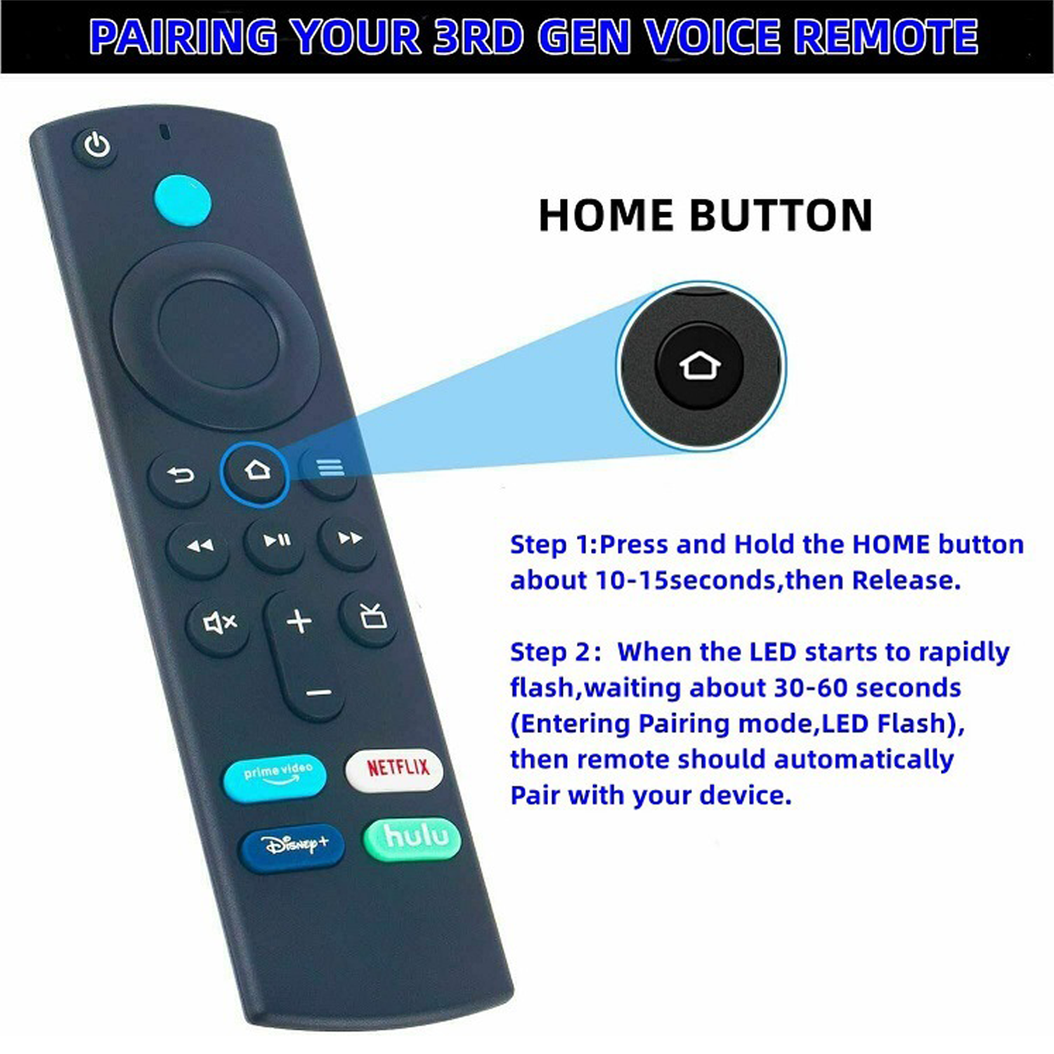 L5B83G Bluetooth Voice Remote for Fire TV Device 3rd Gen 2