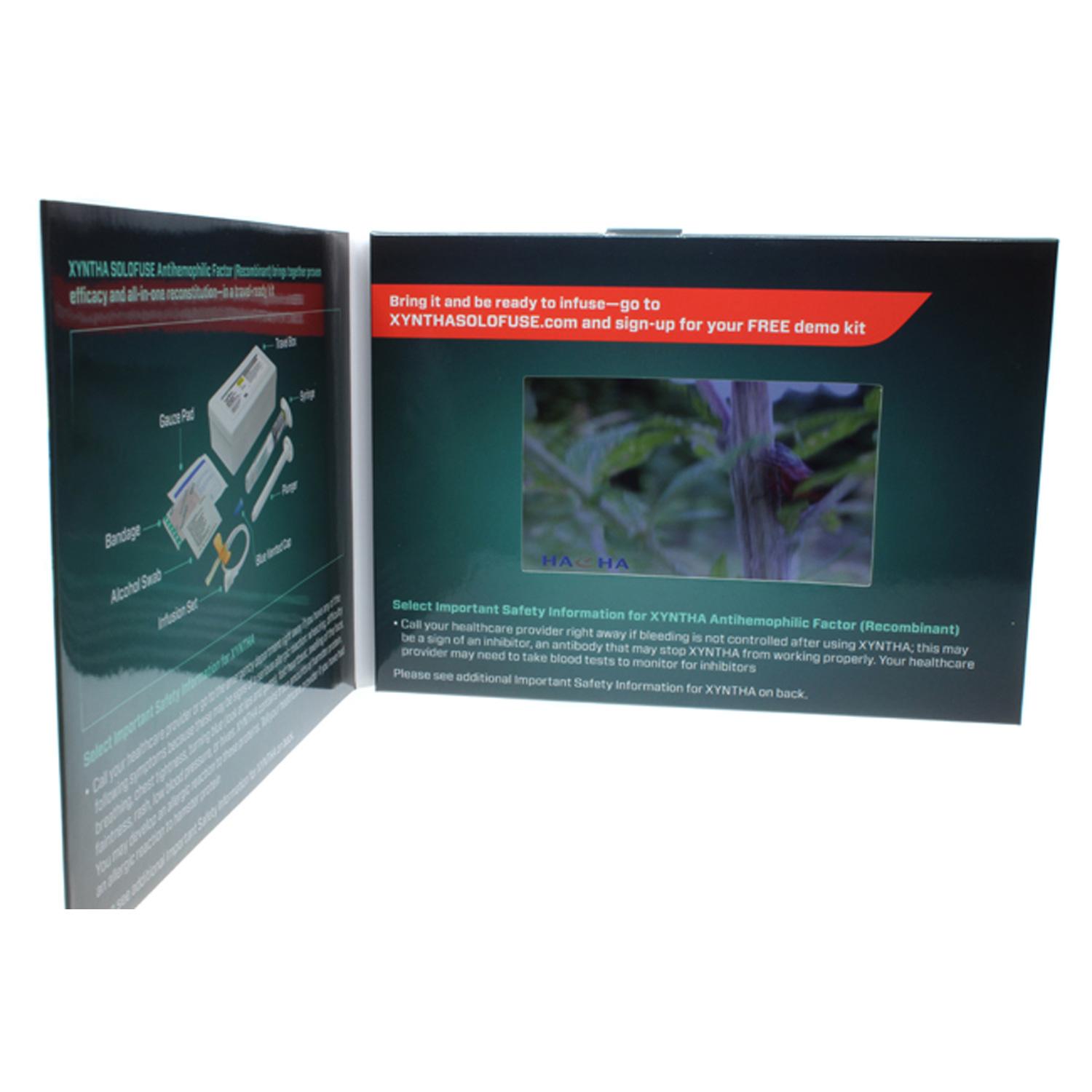 Lilac 4.3" LCD Video Bi-fold Brochure 1